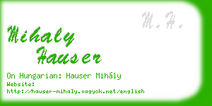 mihaly hauser business card